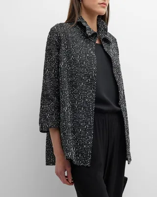 Stripe Go Open-Front Jacket