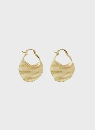Hammered Hoop Earrings
