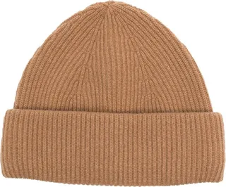 Cashmere Ribbed-Knit Beanie