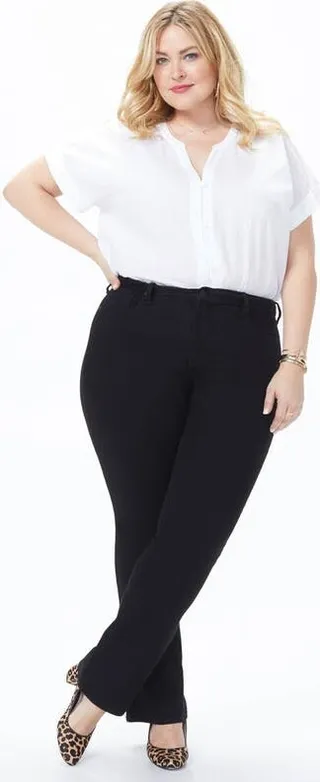 NYDJ Barbara Bootcut Jeans In Plus Size - Black
