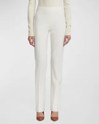 Alandra Straight-Leg Wool Pants
