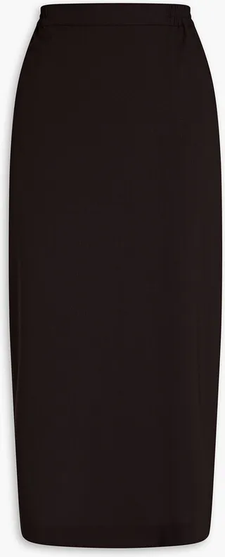 Wool-blend midi skirt