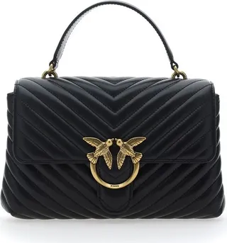 Pinko Chevron Logo Plaque Crossbody Bag