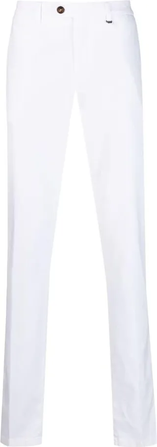 High-Rise Slim-Leg Trousers