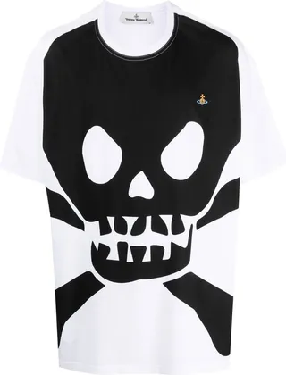 skull-print short-sleeve T-shirt