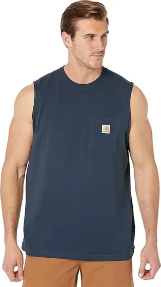 Carhartt Workwear Pocket Sleeveless T-Shirt (Navy) Men's T Shirt
