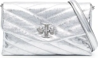 Kira metallic quilted crossbody bag