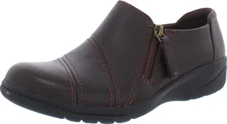 Cheyn Clay Womens Leather Slip On Clogs