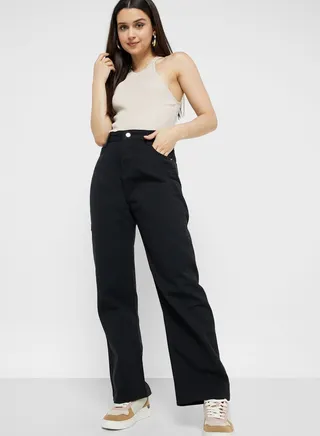 Straight Leg High-Waisted Jeans