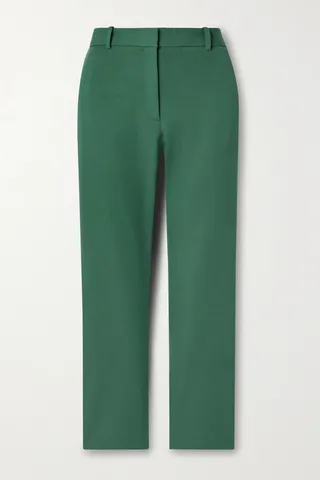 Joseph - Eliston Cropped Stretch-gabardine Straight-leg Pants - Green