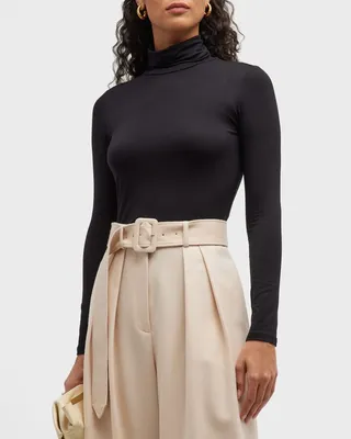 Lani Long-Sleeve Turtleneck Top