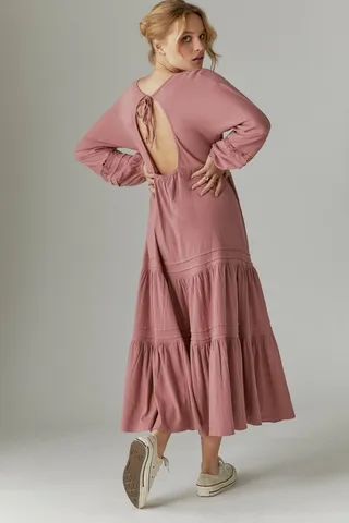 Embroidered Knit Maxi