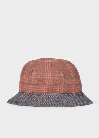 Wool Check Bucket Hat