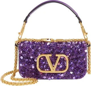Small Locò Embellished Silk Shoulder Bag