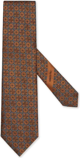Floral-Pattern Jacquard Tie