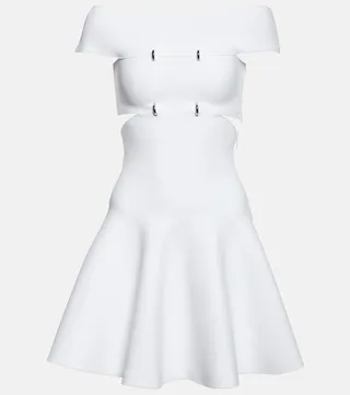 Off-shoulder cutout minidress