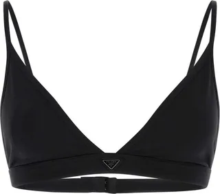 Prada Triangle Logo Plaque Non-Wired Bra