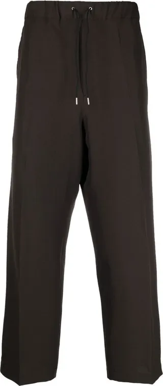 Straight-Leg Drawstring Trousers
