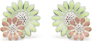 sterling silver Layered Daisy earrings