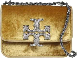 Eleanor Bag In Velvet With Logo With Crystals