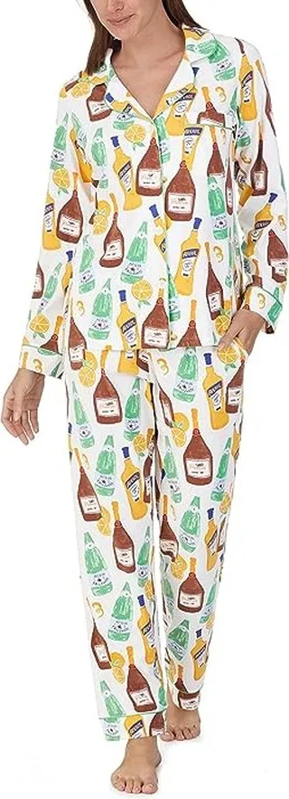 Bedhead PJs Organic Cotton Long Sleeve Classic PJ Set (Aperol Spritz) Women's Pajama Sets