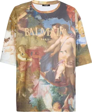 Balmain Paint Print T-Shirt