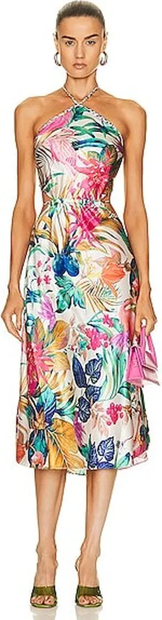 ROCOCO SAND Zazu Midi Dress in Ivory