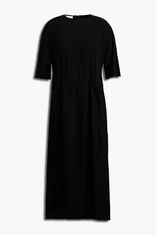 Satin-twill midi dress