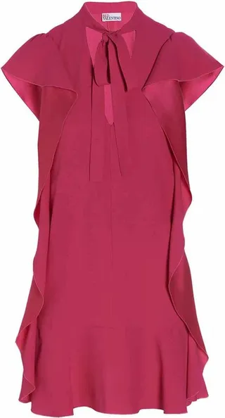 REDValentino Frisottine Ruched Mini Dress