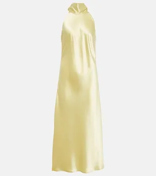 Sienna satin midi dress