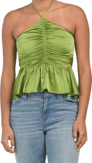 Silk Blend Halter Colby Top