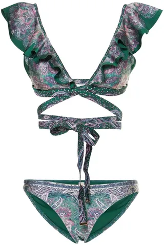 Anneke printed wrap bikini