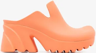 Orange Flash 95 Platform Rubber Clogs