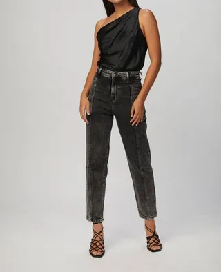 Lara Croft Jeans in Washed Dark Grey
