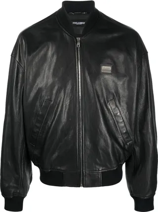 Logo-Patch Bomber Jacket