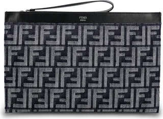 Fendi FF Motif Jacquard Medium Flat Pouch