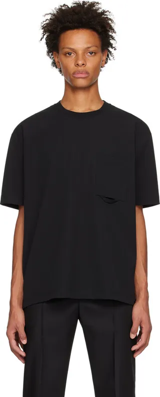 Solid Homme Black Crewneck T-Shirt