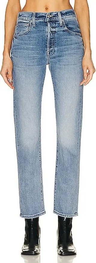 MOTHER High Waisted Hiker Hover in Blue