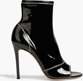Risqué vinyl ankle boots