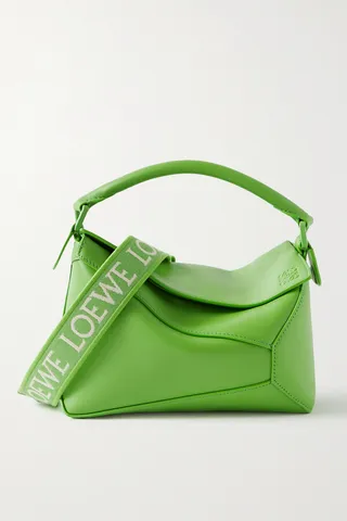 Loewe - Puzzle Edge Small Leather Shoulder Bag - Green