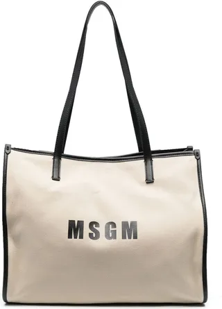 Logo-Print Cotton-Blend Tote Bag