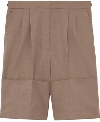 Cuff-Detail Tailored Shorts