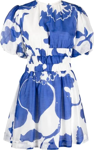 Blue Vivi Printed Mini Dress