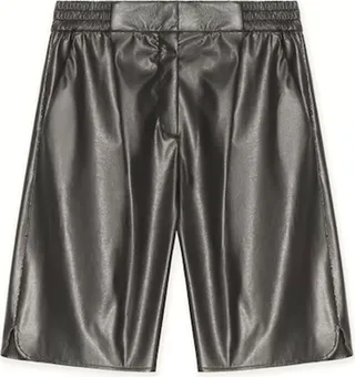 Leather-effect Bermuda Trousers
