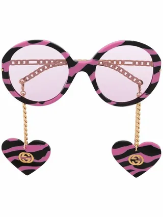 Zebra Print Charm Sunglasses