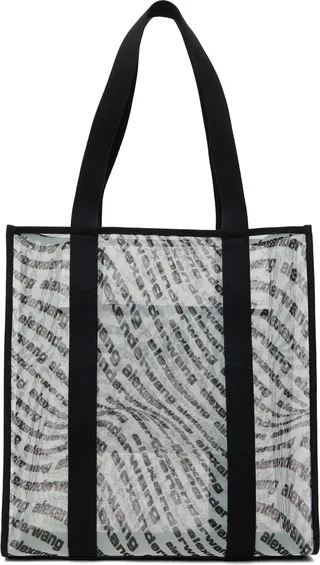 Alexander Wang White & Black Large 'The Freeze' Tote