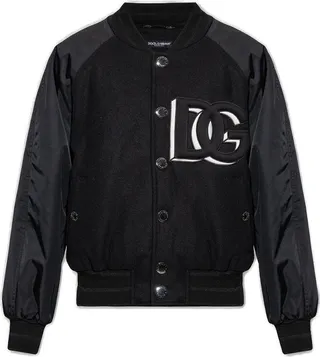 Dolce & Gabbana Logo Patch Bomber Jacket