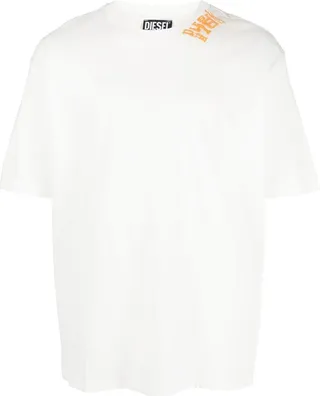logo-print detail T-shirt