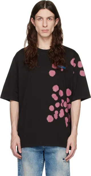 Dsquared2 Black Goth Tie&Dyed Skater T-Shirt
