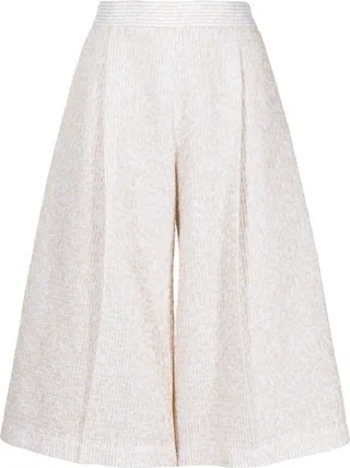 Cotton-Blend Pleat Front Shorts